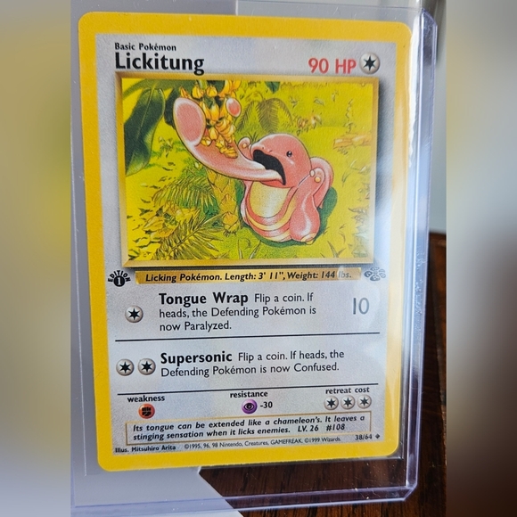 Pokemon First Edition Vintage Jungle Cards (3) Lickitung, Marowak, Nidorina - Picture 8 of 9